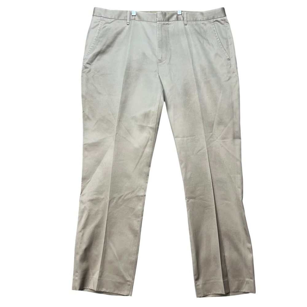 Bonobos Wednesday Pants Mens 40x34 Khaki Tan Straight Leg Chino Flat Front Twill
